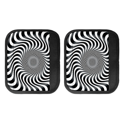 Black And White Illusory Motion Print Handle Covers