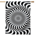 Black And White Illusory Motion Print House Flag
