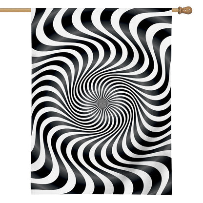 Black And White Illusory Motion Print House Flag