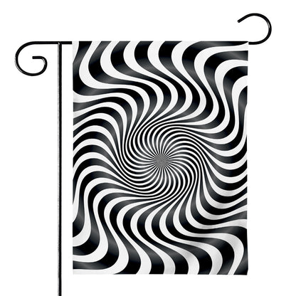 Black And White Illusory Motion Print House Flag
