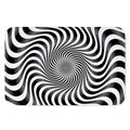 Black And White Illusory Motion Print Indoor Door Mat
