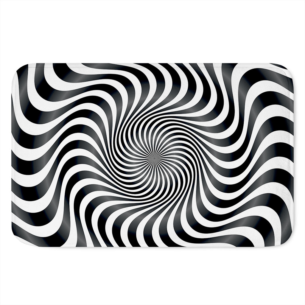 Black And White Illusory Motion Print Indoor Door Mat