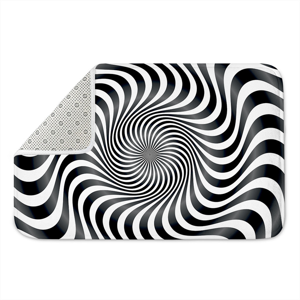 Black And White Illusory Motion Print Indoor Door Mat