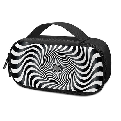 Black And White Illusory Motion Print Insulin Cooler Travel Case