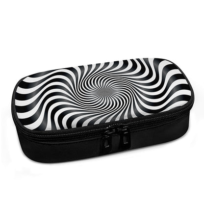 Black And White Illusory Motion Print Insulin Cooler Travel Case