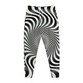 Black And White Illusory Motion Print Jogger Pants