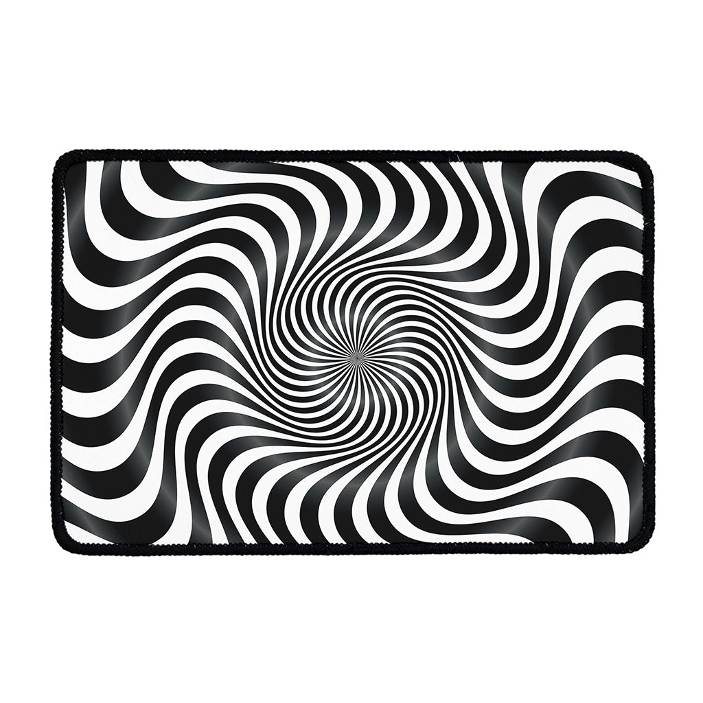 Black And White Illusory Motion Print Kitchen Mat