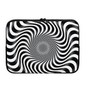 Black And White Illusory Motion Print Laptop Sleeve