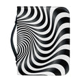 Black And White Illusory Motion Print Leather Bible Cover