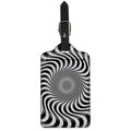 Black And White Illusory Motion Print Luggage Tag