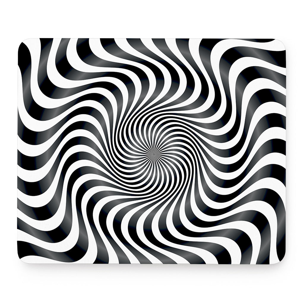 Black And White Illusory Motion Print Mouse Pad