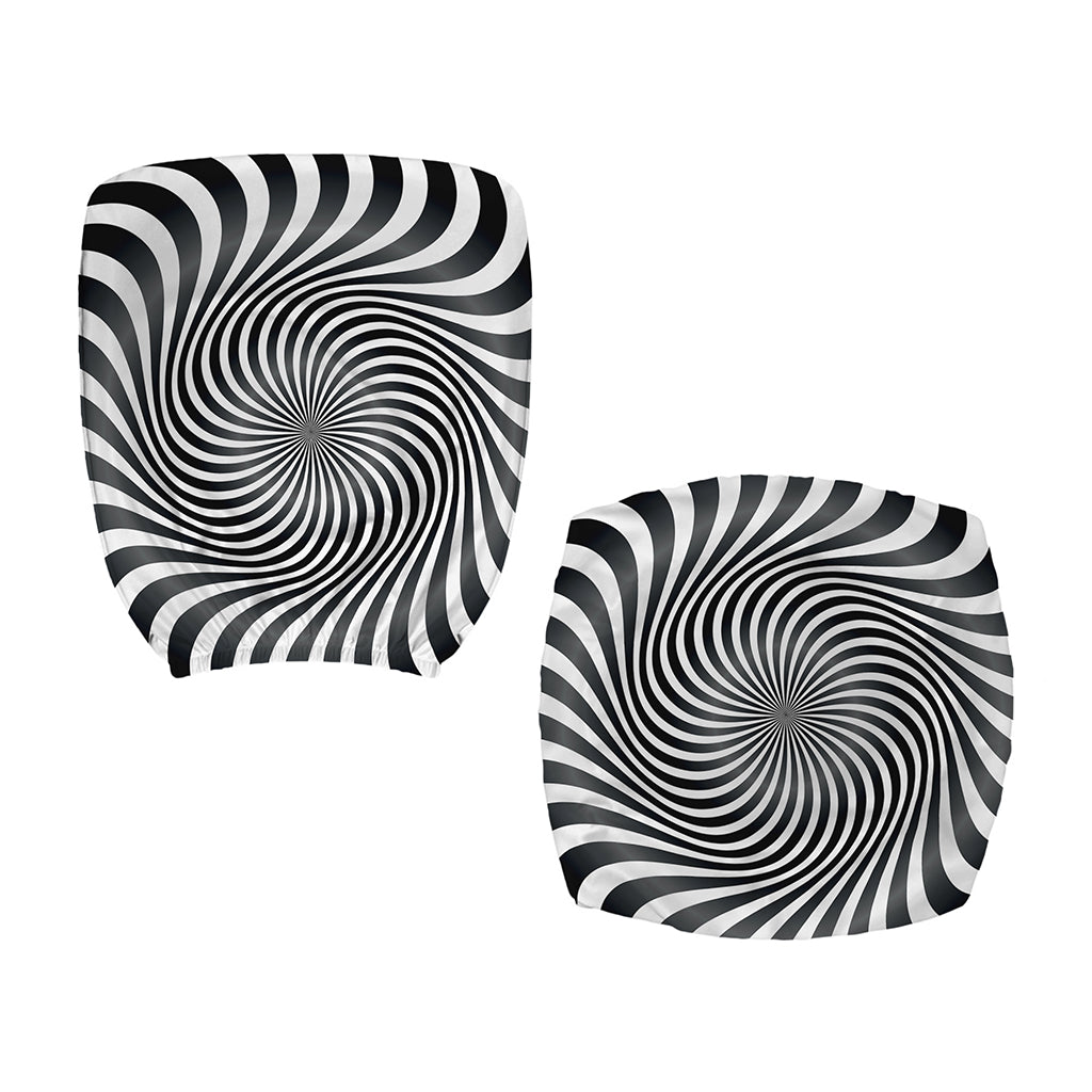 Black And White Illusory Motion Print Office Chair Cover