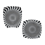 Black And White Illusory Motion Print Office Chair Cover