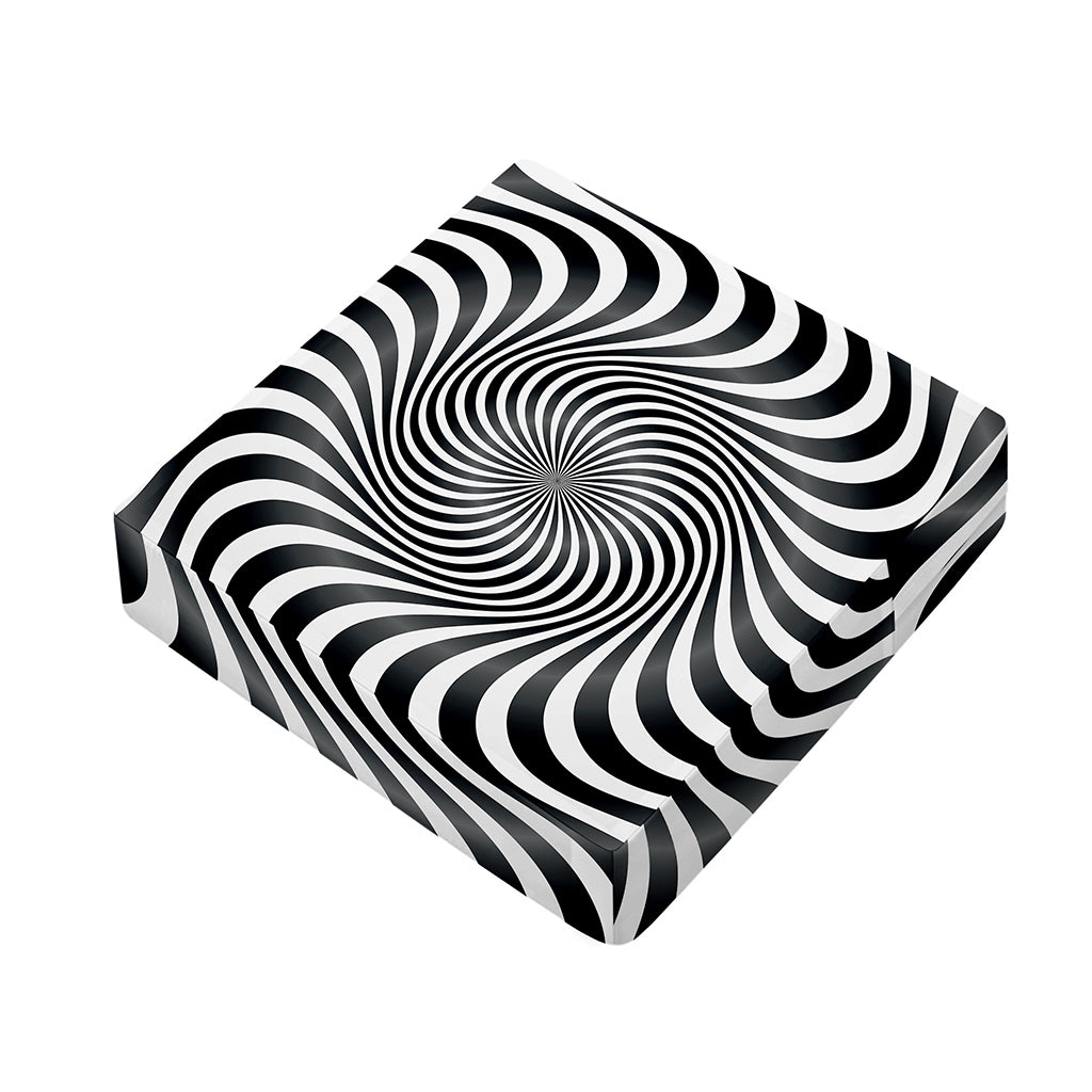 Black And White Illusory Motion Print Outdoor Seat Cushion Cover