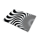 Black And White Illusory Motion Print Pet Cooling Mat Cover