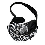 Black And White Illusory Motion Print Pet Sling Carrier