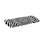 Black And White Illusory Motion Print Piano Keyboard Cover