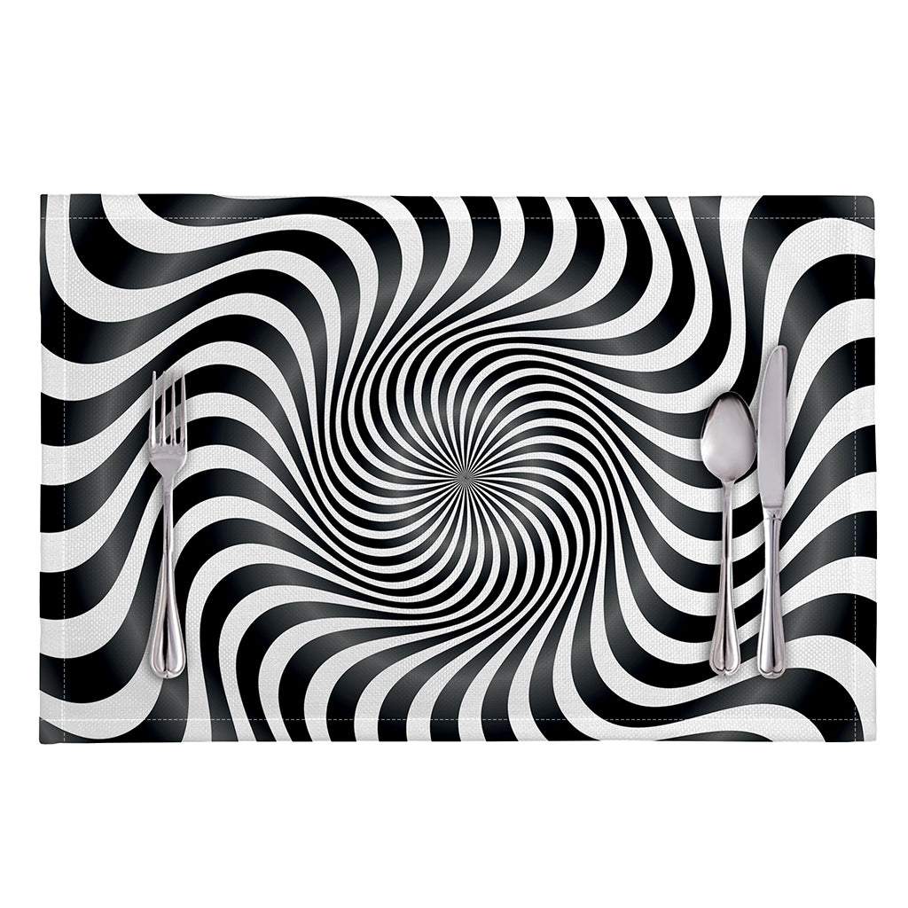 Black And White Illusory Motion Print Placemat