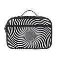 Black And White Illusory Motion Print Portable Lunch Bag
