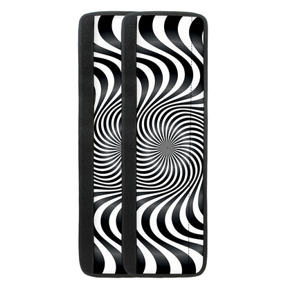 Black And White Illusory Motion Print Refrigerator Handle Covers