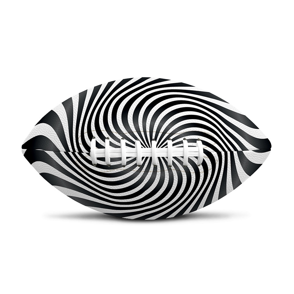 Black And White Illusory Motion Print Rugby Ball