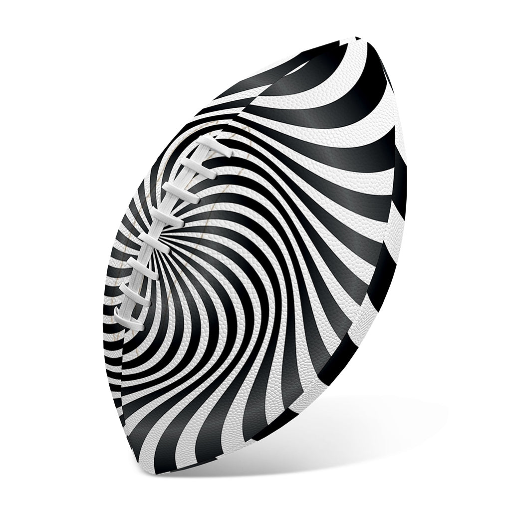 Black And White Illusory Motion Print Rugby Ball