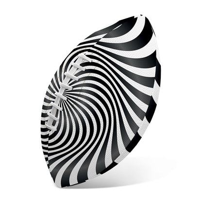 Black And White Illusory Motion Print Rugby Ball