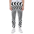 Black And White Illusory Motion Print Joggers