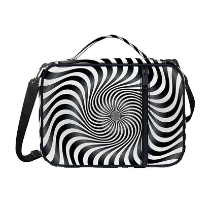 Black And White Illusory Motion Print Shoulder Strap Bible Bag