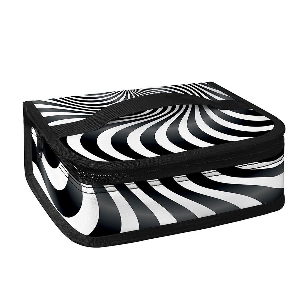 Black And White Illusory Motion Print Small Lunch Bag