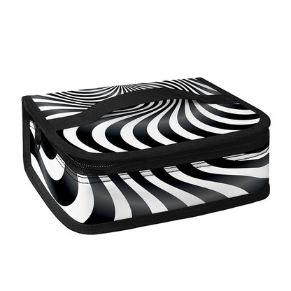 Black And White Illusory Motion Print Small Lunch Bag