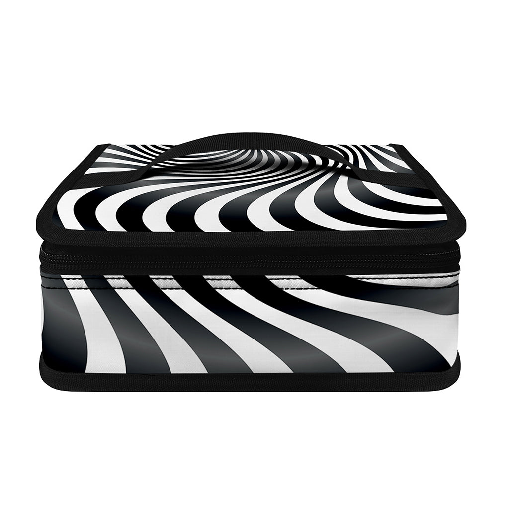 Black And White Illusory Motion Print Small Lunch Bag