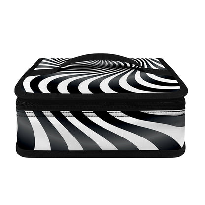 Black And White Illusory Motion Print Small Lunch Bag