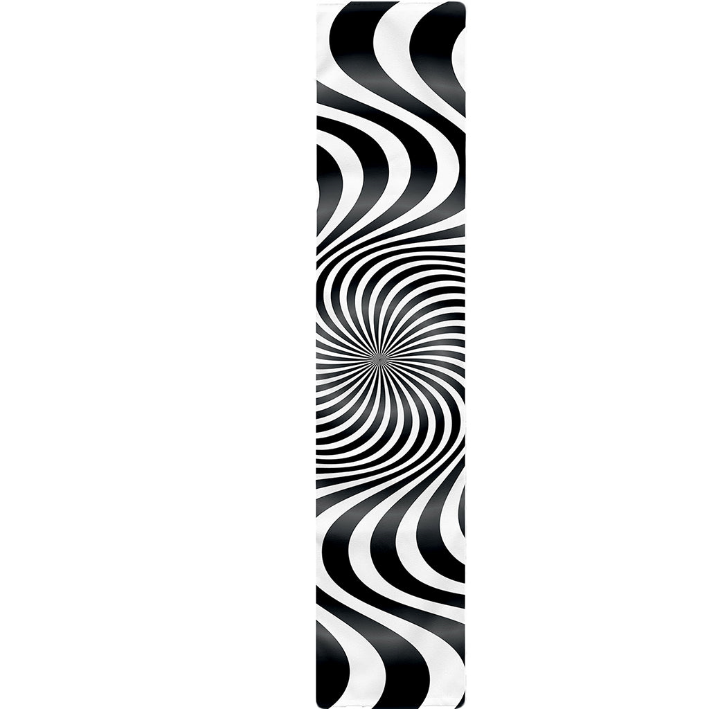 Black And White Illusory Motion Print Table Runner
