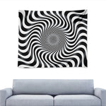 Black And White Illusory Motion Print Tapestry