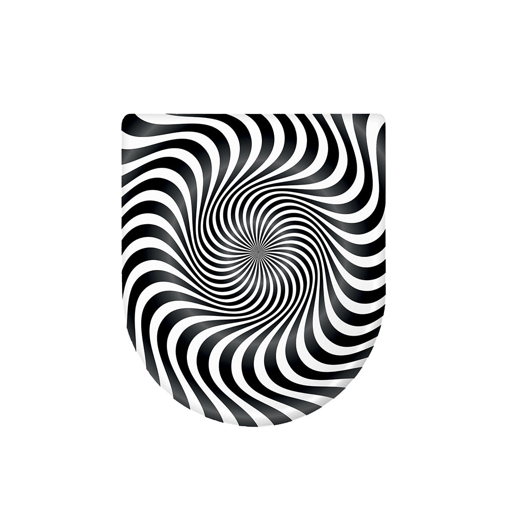 Black And White Illusory Motion Print Toilet Lid Cover