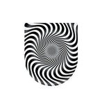 Black And White Illusory Motion Print Toilet Lid Cover