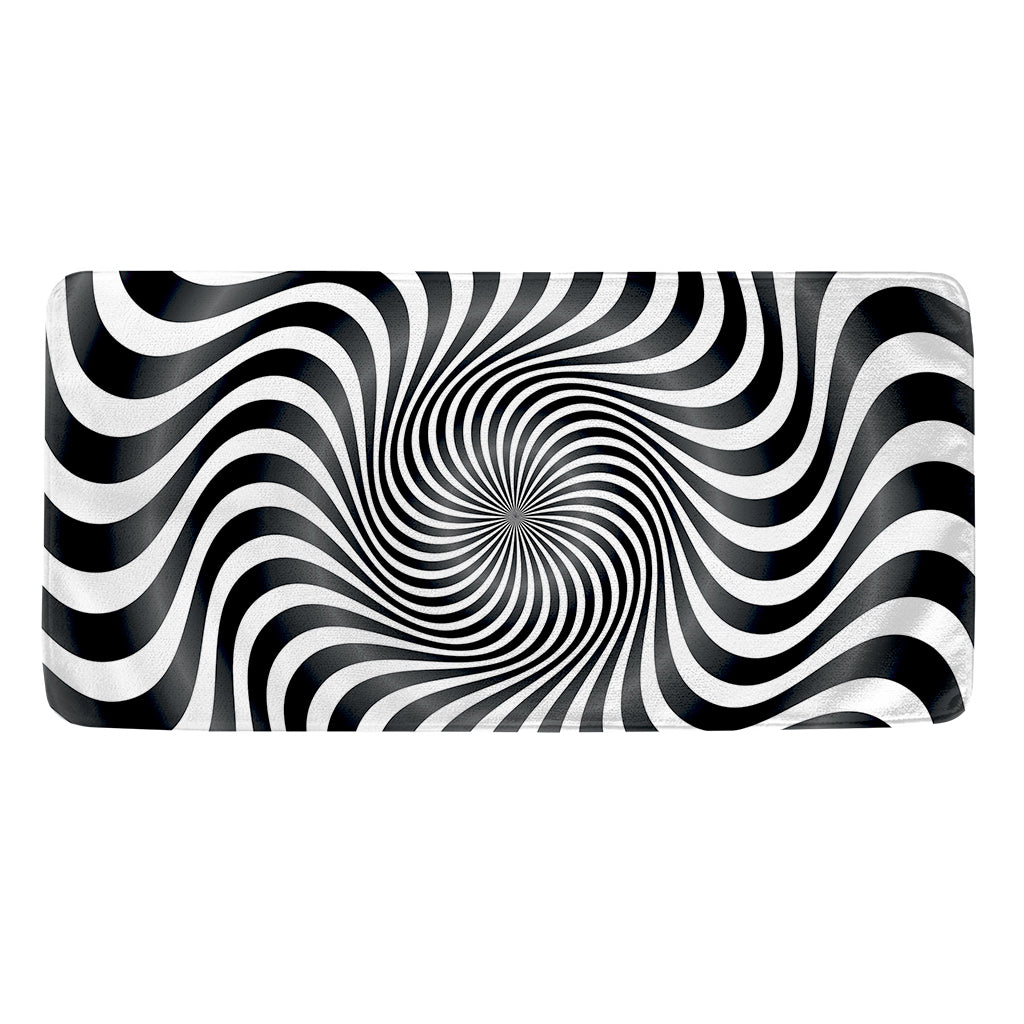 Black And White Illusory Motion Print Towel