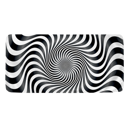 Black And White Illusory Motion Print Towel