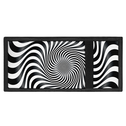 Black And White Illusory Motion Print Trifold Wallet