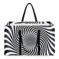Black And White Illusory Motion Print Utility Tote Bag