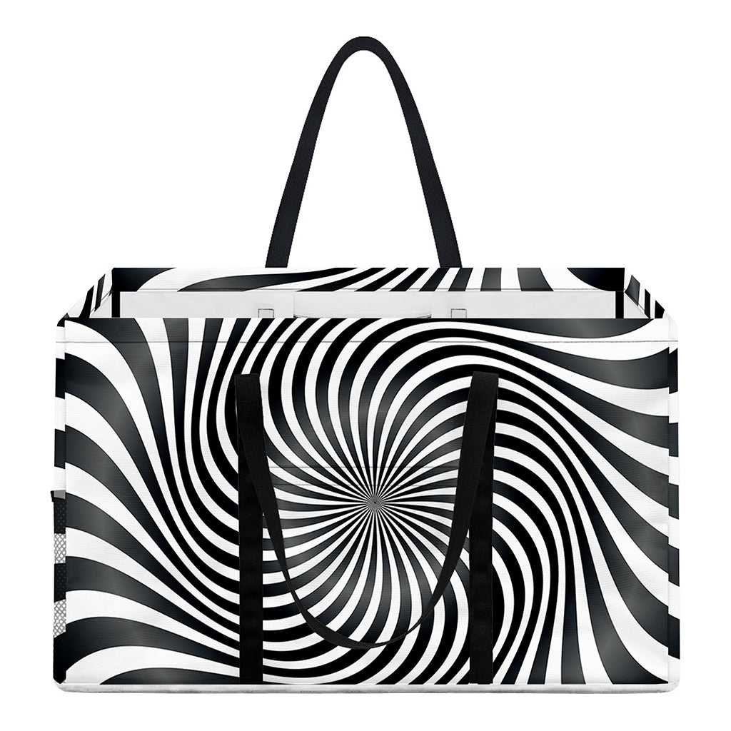 Black And White Illusory Motion Print Utility Tote Bag