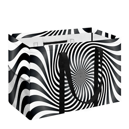 Black And White Illusory Motion Print Utility Tote Bag