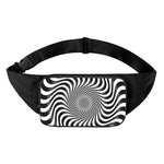 Black And White Illusory Motion Print Waist Bag