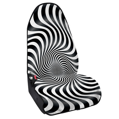 Black And White Illusory Motion Print Waterproof Car Seat Cover