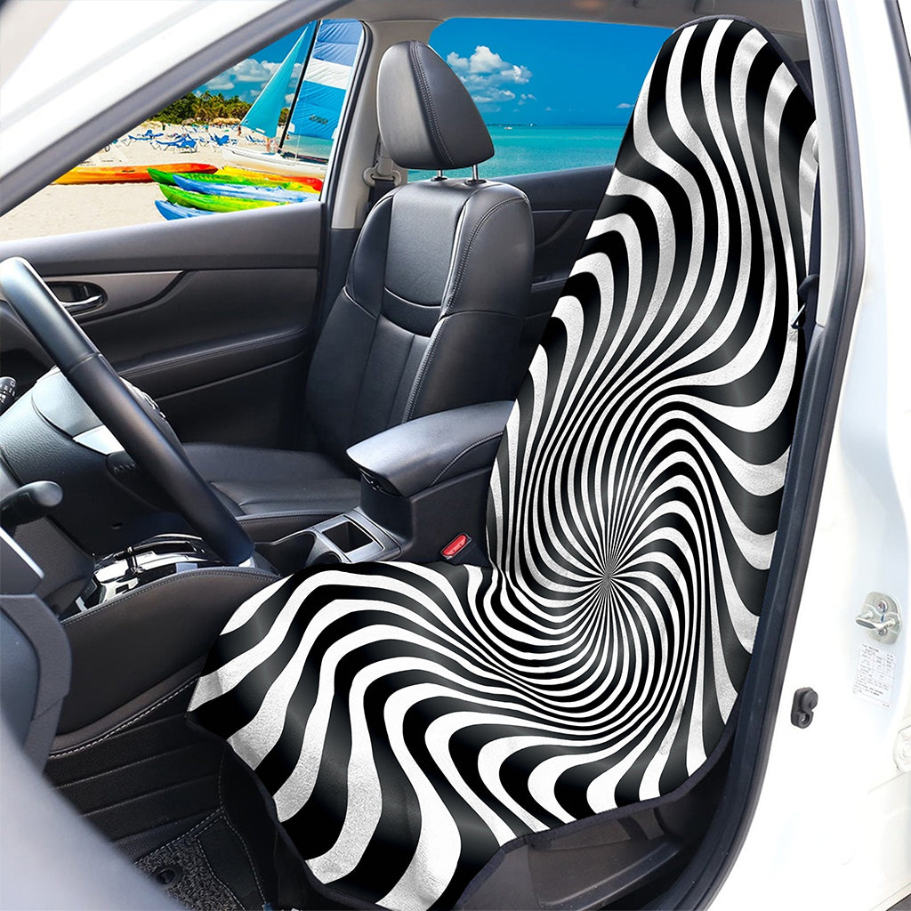 Black And White Illusory Motion Print Waterproof Car Seat Cover