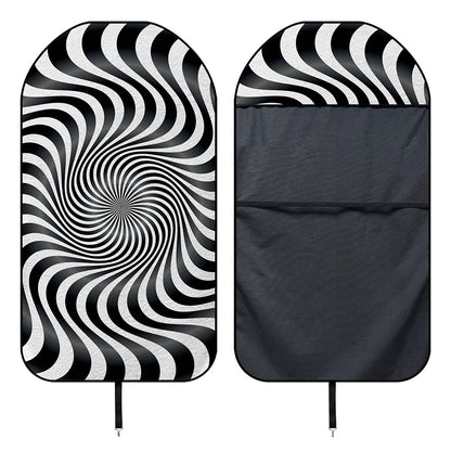 Black And White Illusory Motion Print Waterproof Car Seat Cover