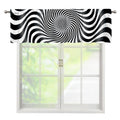 Black And White Illusory Motion Print Window Valance