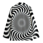 Black And White Illusory Motion Print Women's Blazer