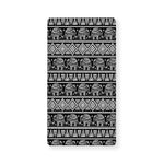 Black And White Indian Elephant Print Baby Crib Sheet